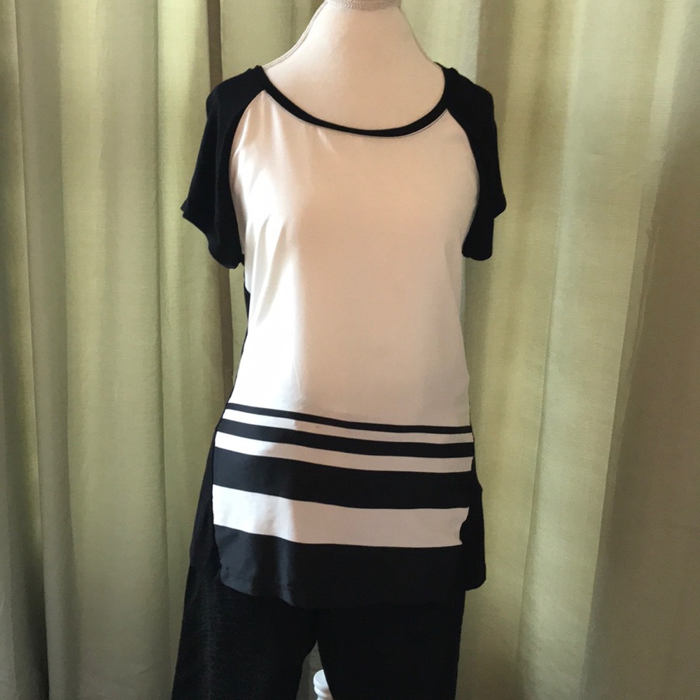 3 for $20 Ellen Tracy satin and knit color block